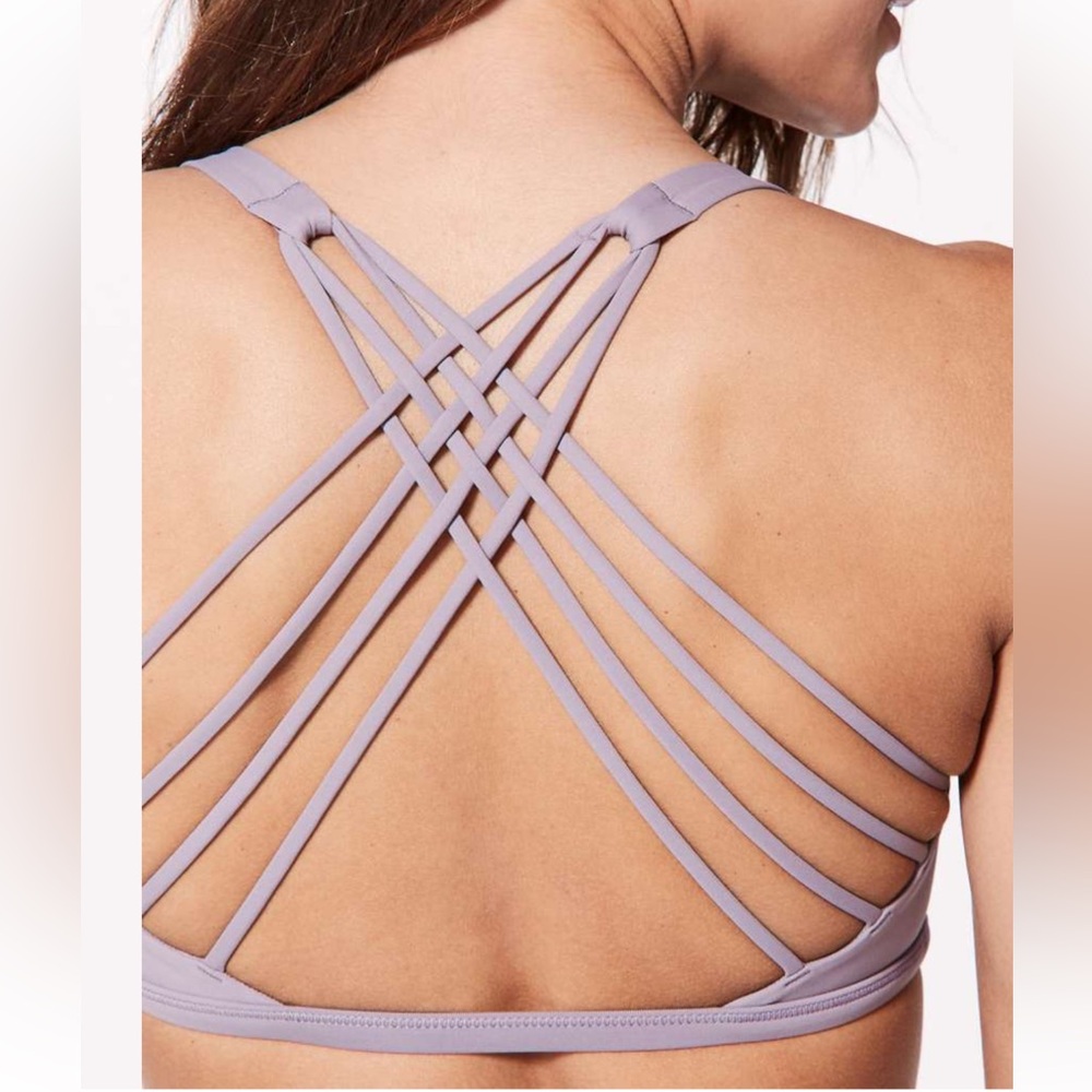 lululemon athletica free to be wild Lavender Sports Bra - Picture 2 of 8